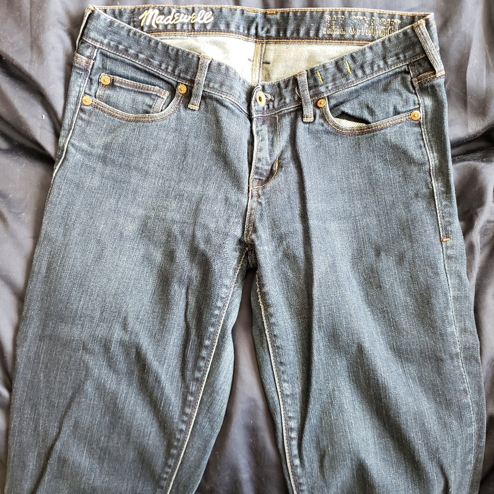 Madewell Rail Straight Jeans in Madewell Wash